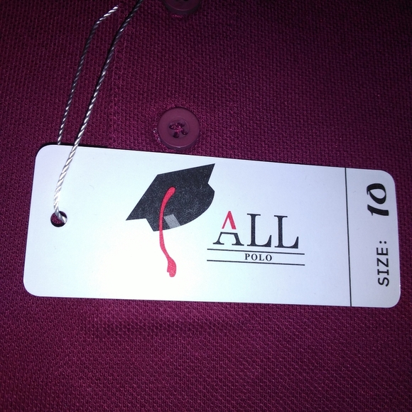 All Ways Apparel Polo Shirt School Essential Burgundy Color - Picture 3 of 7